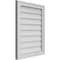 Ekena Millwork Vertical Surface Mount PVC Gable Vnt: Non-Functional, w/2"W x 1-1/2"H, Brickmould Frame, 20"W x 26"H GVPVE20X2602SN - alternate 4